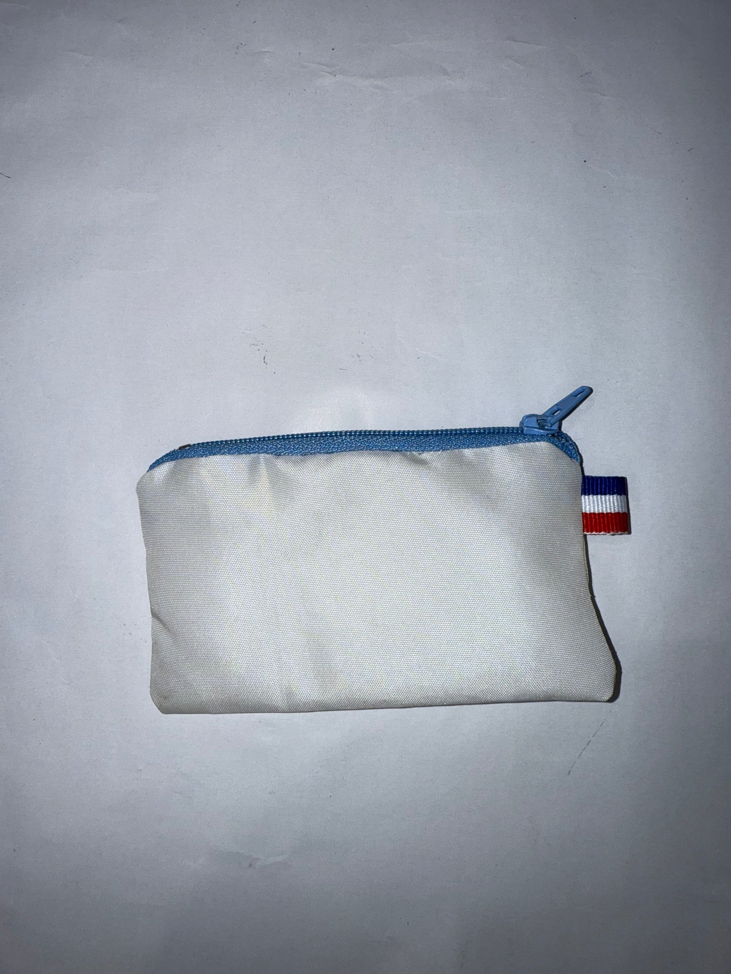 Porte monnaie blanc et bleu