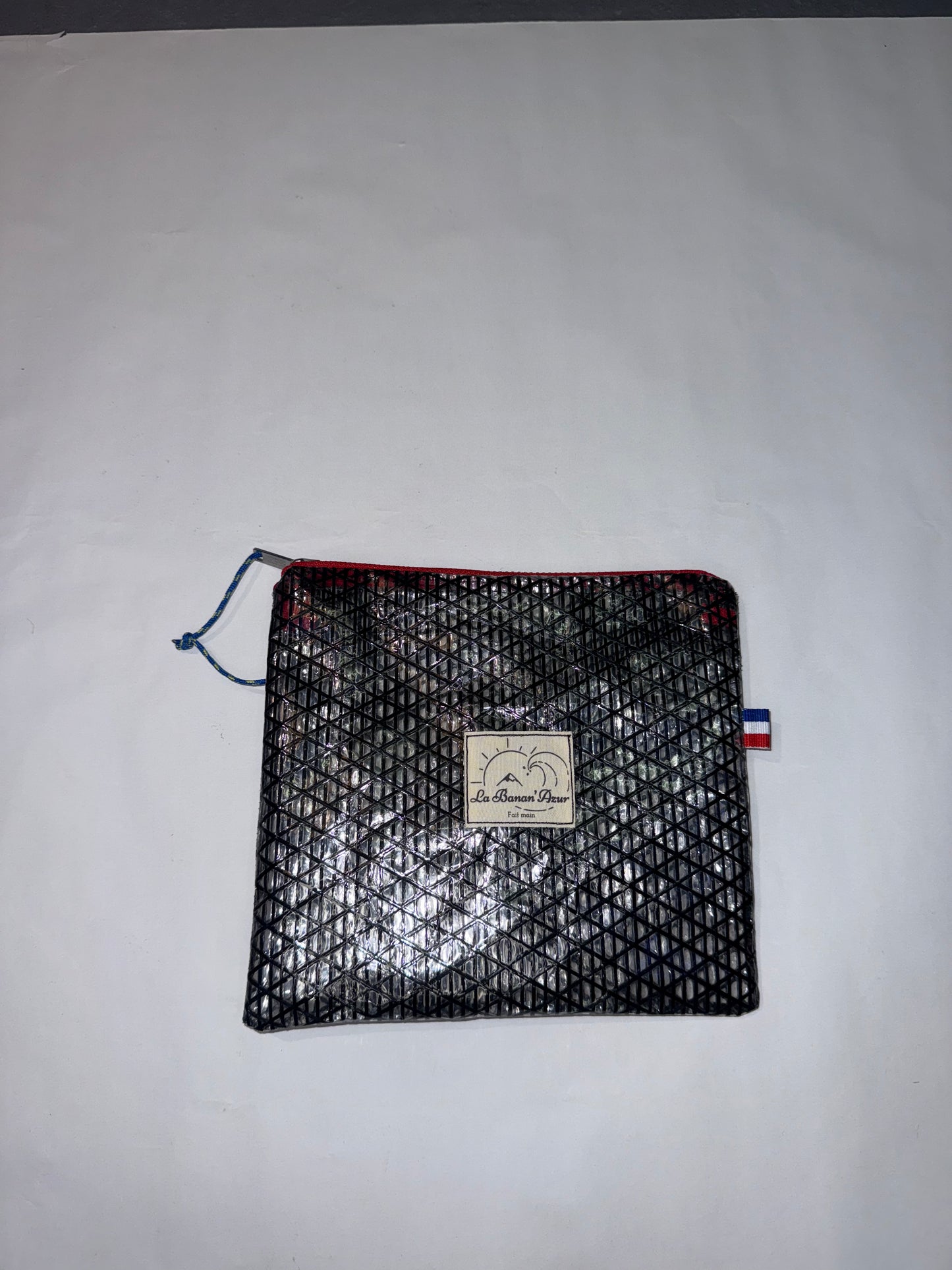 Pochette noire et rouge - 100% voile